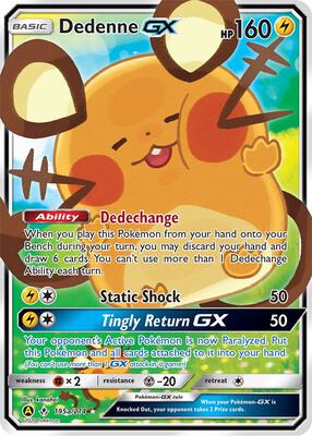 Dedenne GX - 195a/214 card from Alternate Art Promos