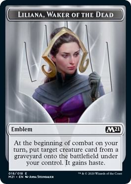 Emblem - Liliana, Waker of the Dead card from Core Set 2021