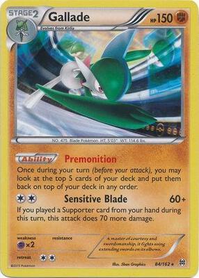 Gallade - 84/162 (Cosmos Holo) card from Blister Exclusives