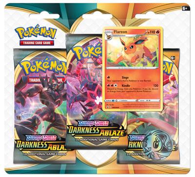 Darkness Ablaze 3 Pack Blister [Flareon] card from SWSH03: Darkness Ablaze