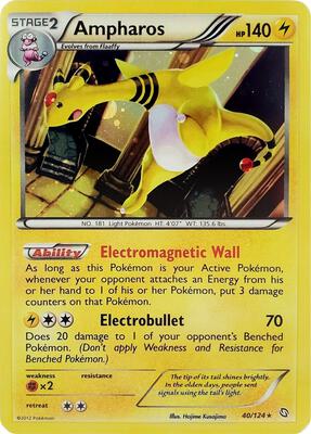 Ampharos - 40/124 (Cosmos Holo) card from Blister Exclusives