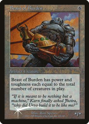 Beast of Burden card from Prerelease Cards