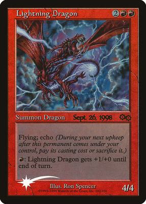Lightning Dragon card from Prerelease Cards
