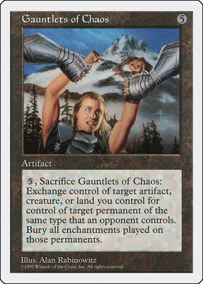 Gauntlets of Chaos card from Fifth Edition