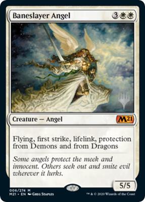 Baneslayer Angel card from Promo Pack: Core Set 2021