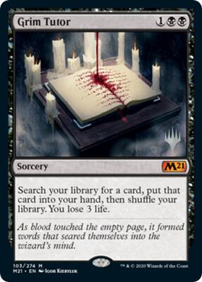 Grim Tutor card from Promo Pack: Core Set 2021