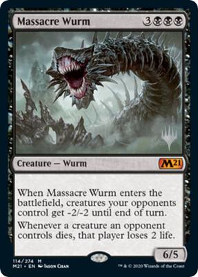 Massacre Wurm card from Promo Pack: Core Set 2021