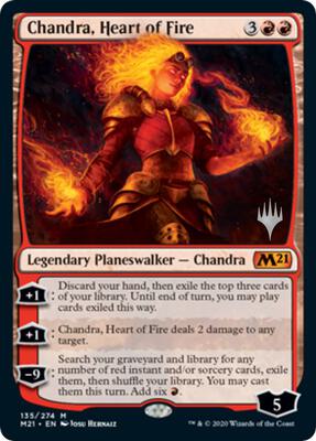Chandra, Heart of Fire card from Promo Pack: Core Set 2021