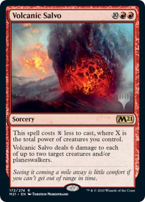 Volcanic Salvo card from Promo Pack: Core Set 2021