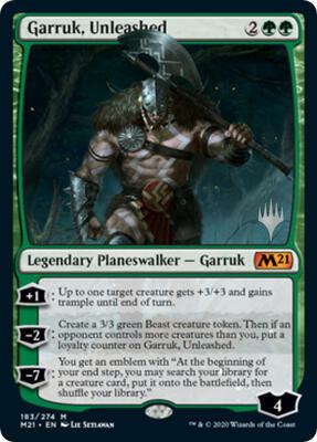 Garruk, Unleashed card from Promo Pack: Core Set 2021