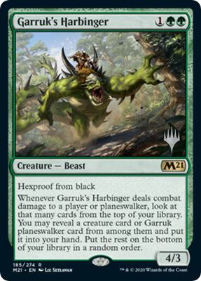 Garruk's Harbinger card from Promo Pack: Core Set 2021