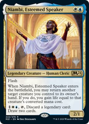 Niambi, Esteemed Speaker card from Promo Pack: Core Set 2021