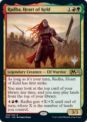 Radha, Heart of Keld card from Promo Pack: Core Set 2021