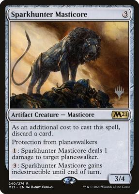 Sparkhunter Masticore card from Promo Pack: Core Set 2021