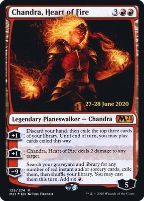 Chandra, Heart of Fire card from Prerelease Cards