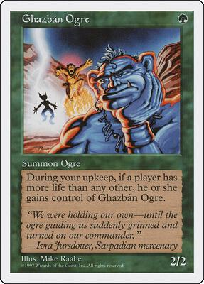 Ghazban Ogre card from Fifth Edition