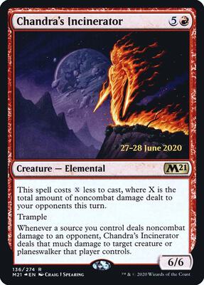 Chandra's Incinerator card from Prerelease Cards