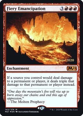 Fiery Emancipation card from Prerelease Cards
