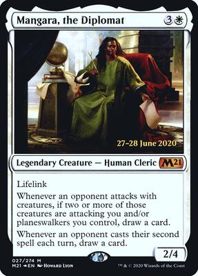 Mangara, the Diplomat card from Prerelease Cards