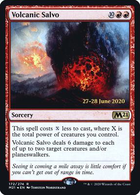 Volcanic Salvo card from Prerelease Cards