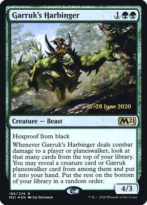 Garruk's Harbinger card from Prerelease Cards