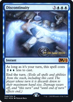 Discontinuity card from Prerelease Cards