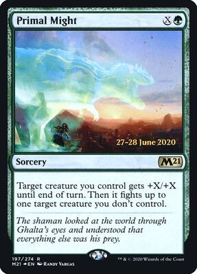 Primal Might card from Prerelease Cards