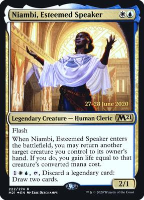 Niambi, Esteemed Speaker card from Prerelease Cards