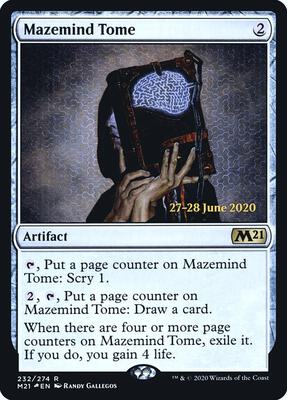 Mazemind Tome card from Prerelease Cards