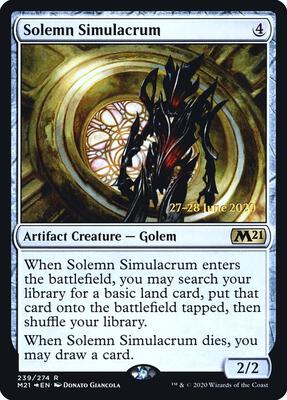 Solemn Simulacrum card from Prerelease Cards