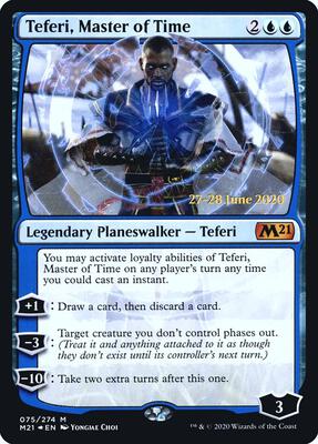 Teferi, Master of Time card from Prerelease Cards