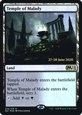 Temple of Malady (M21) card from Prerelease Cards