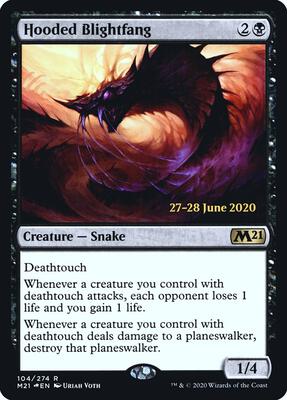 Hooded Blightfang card from Prerelease Cards