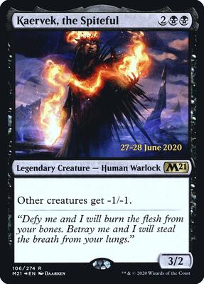Kaervek, the Spiteful card from Prerelease Cards