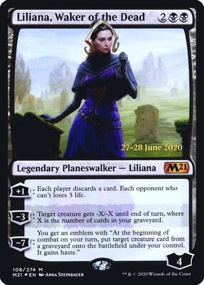 Liliana, Waker of the Dead card from Prerelease Cards