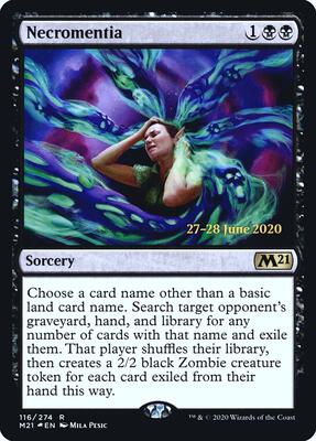 Necromentia card from Prerelease Cards