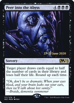 Peer into the Abyss card from Prerelease Cards