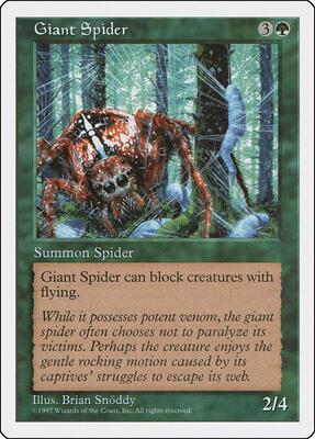 Giant Spider card from Fifth Edition