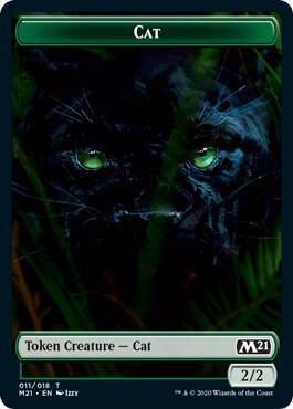 Cat (011) // Soldier Double-Sided Token card from Core Set 2021