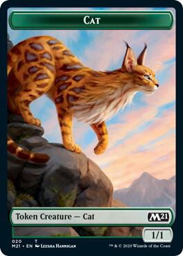 Cat (020) // Dog Double-Sided Token card from Core Set 2021