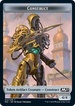 Construct // Soldier Double-Sided Token card from Core Set 2021