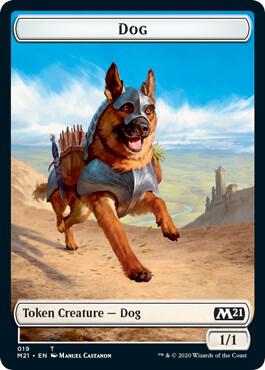 Dog // Weird Double-Sided Token card from Core Set 2021