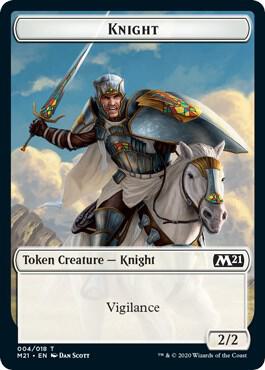 Knight // Pirate Double-Sided Token card from Core Set 2021