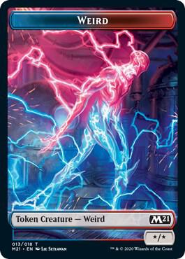 Weird // Zombie Double-Sided Token card from Core Set 2021