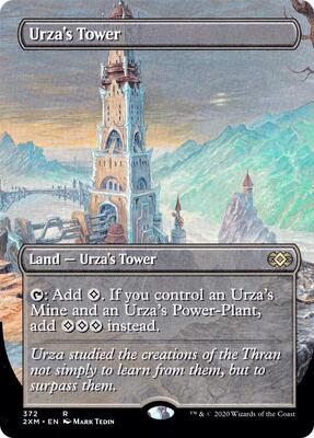 Urza's Tower (Borderless) card from Double Masters