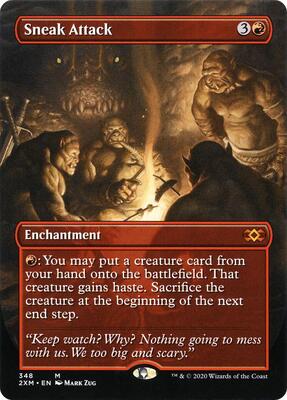 Sneak Attack (Borderless) card from Double Masters
