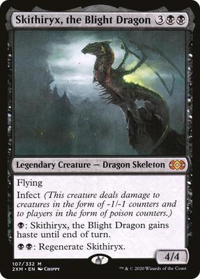 Skithiryx, the Blight Dragon card from Double Masters