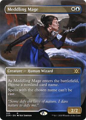 Meddling Mage (Borderless) card from Double Masters