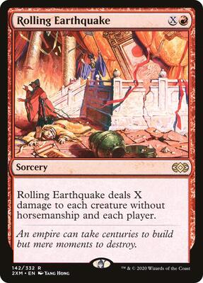 Rolling Earthquake card from Double Masters