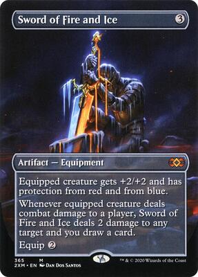 Sword of Fire and Ice (Borderless) card from Double Masters